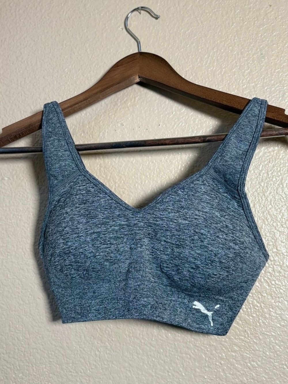 Puma Heather Gray Seamless Sports Bra